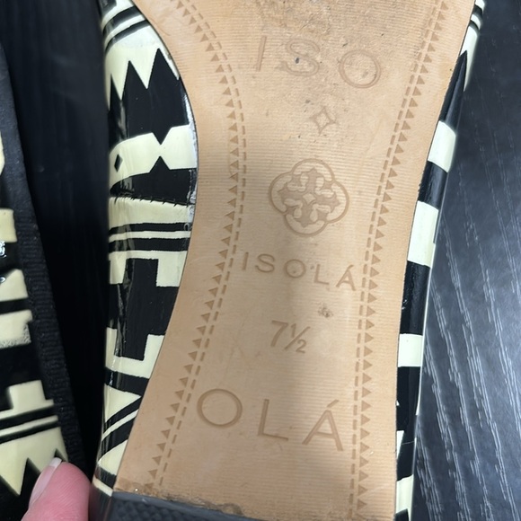 ISOLA cream and black flats size 7.5 - Picture 5 of 6